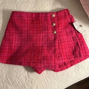 Pink Plaid skorts from Forever 21.  Size small.
